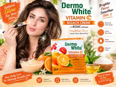 Dermot White Vitamin C Bleach Cream, With Beauty Serum