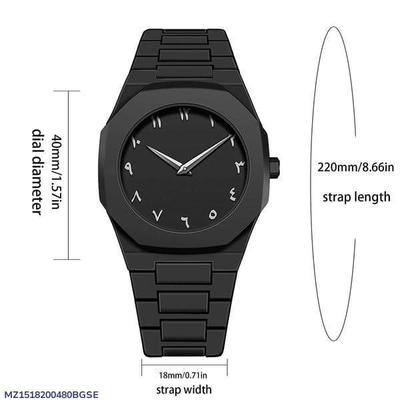 Black Aura Watch Aluminum Lightweight Daily Wear thumbnail 4