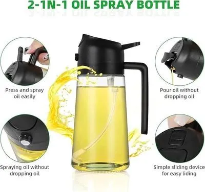 Premium Glass Oil Sprayer for Grilling & Salad thumbnail 3