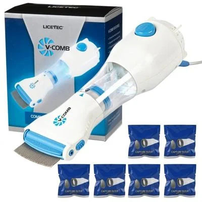Cordless Lice-Free Hair Comb with Capture Filter