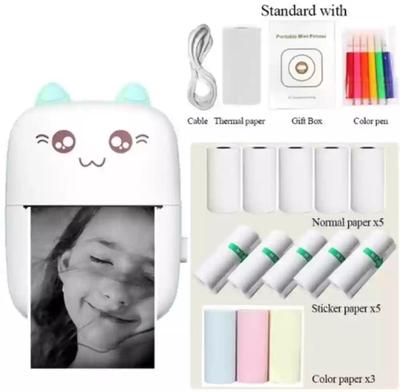 Portable Wireless Mini Printer with Cat Design thumbnail 3