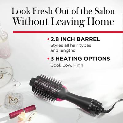 Stylish Hair Dryer Brush Black Pink ABS thumbnail 5