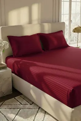 3 Pcs Micro Cotton Plain Double Bedsheet thumbnail 3