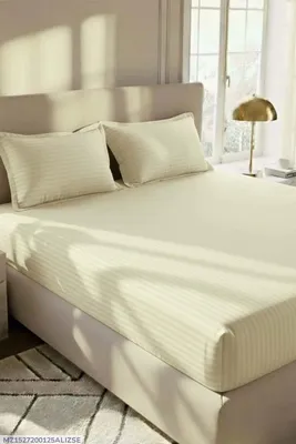 3 Pcs Micro Cotton Plain Double Bedsheet