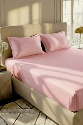 3 Pcs Micro Cotton Plain Double Bedsheet thumbnail 3