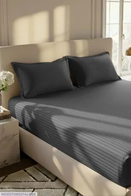 3 Pcs Micro Cotton Plain Double Bedsheet thumbnail 1