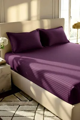 3 Pcs Micro Cotton Plain Double Bedsheet thumbnail 3