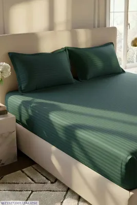 3 Pcs Micro Cotton Plain Double Bedsheet