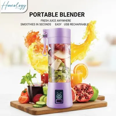 Portable USB Rechargeable Juice Blender Blue thumbnail 2