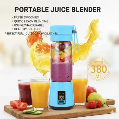 Portable USB Rechargeable Juice Blender Blue thumbnail 5