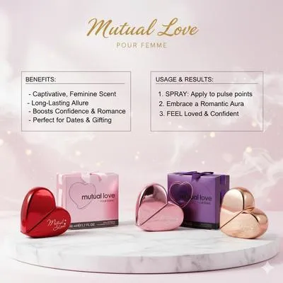 Mutual Love Eau de Parfum 50ml Red Heart Bottle for Women thumbnail 5