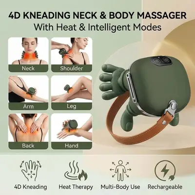4D Kneading Neck & Body Massager with Heat Therapy & Intelligent Modes | Sharing Store
