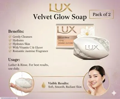 Lux Velvet Glow Soap Pack of 2 for Sensitive Skin thumbnail 7