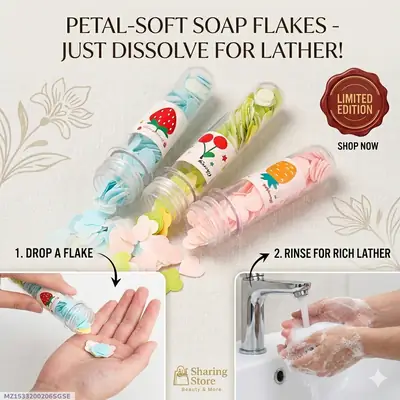 Fruity Paper Soap Tubes – Portable Hand Wash Flakes for Travel & Daily Use