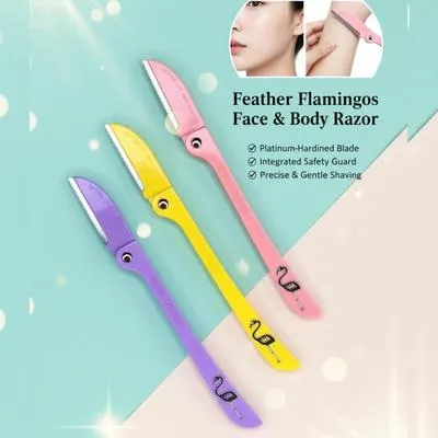 Feather Flamingos Face & Body Razor Pack of 3 thumbnail 2