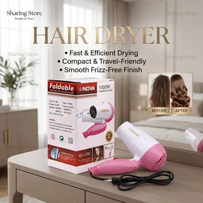 NOVA 1000W Foldable Hair Dryer 