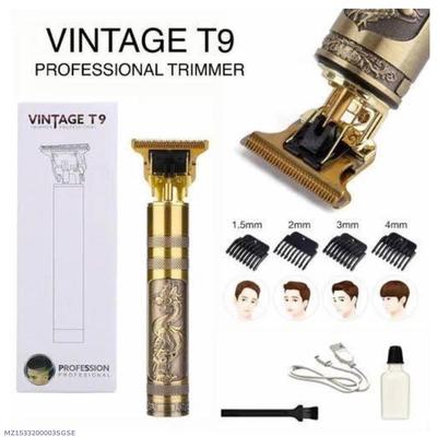 Vintage T9 Rechargeable Hair Trimmer Golden 4 Blades thumbnail 8