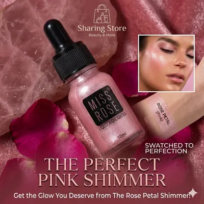 MISS ROSE Premium Liquid Highlighter - High-Shine Glow (10ml) thumbnail 2