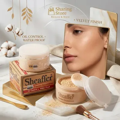 Sheaffer Powder Foundation – Waterproof & Oil Control Long-Lasting Face Makeup thumbnail 5