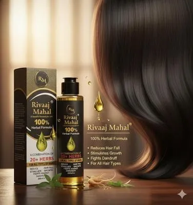 Rivaaj Mahal 100% Herbal Hair Oil 50ml for Dandruff & Growth thumbnail 2