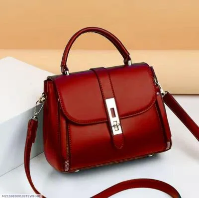 Maroon PU Leather Crossbody Bag for Girls Medium Size thumbnail 2