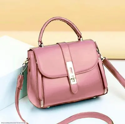Pink Girls Crossbody Bag Soft PU Leather Medium Size thumbnail 2