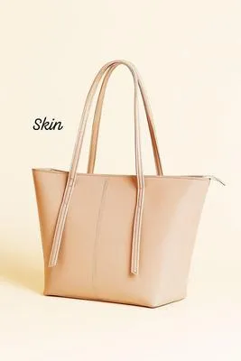 Pink Leather Shoulder Bag for Women, 17" W x 11" H x 11" D thumbnail 2