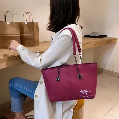 Maroon Leather Shoulder Bag for Women Material: Plain