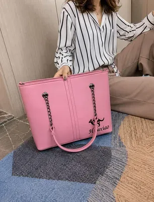 Pink Leather Shoulder Bag for Women
