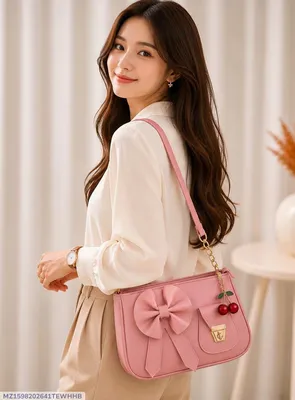 Women's Leather Plain Shoulder Bag thumbnail 1