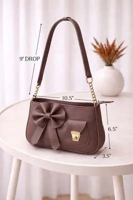 Women's Leather Plain Shoulder Bag thumbnail 2