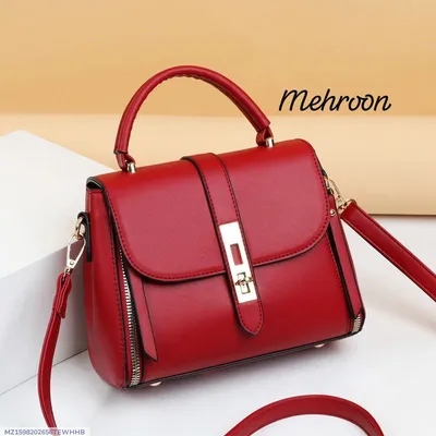 Women's Leather Plain Shoulder Bag