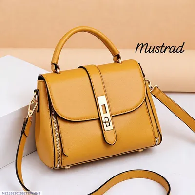 Women's Leather Plain Shoulder Bag thumbnail 1