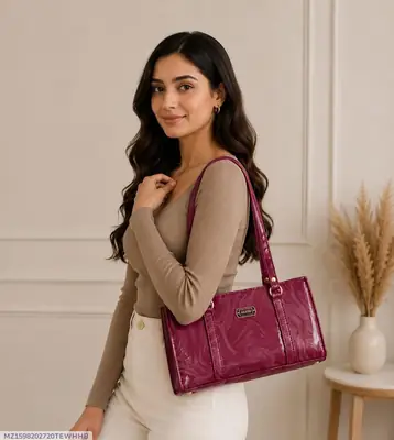 Women's Leather Plain Shoulder Bag
