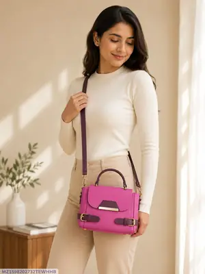 Women's Leather Plain Shoulder Bag