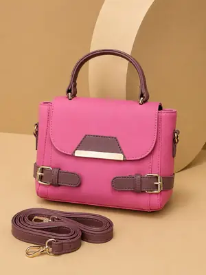 Women's Leather Plain Shoulder Bag thumbnail 2