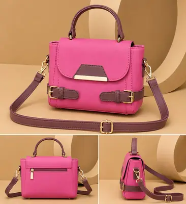 Women's Leather Plain Shoulder Bag thumbnail 3