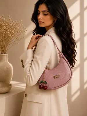 Women's Leather Plain Shoulder Bag