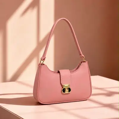 Women's Leather Plain Shoulder Bag