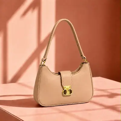Women's Leather Plain Shoulder Bag