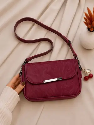 Women's Leather Printed Shoulder Bag
