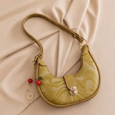 Women's Leather Plain Shoulder Bag