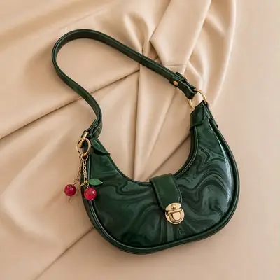 Women's Leather Printed Shoulder Bag