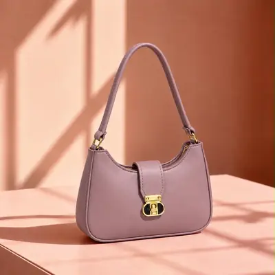 Women's Leather Plain Shoulder Bag