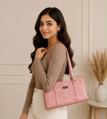 Women's Leather Plain Shoulder Bag