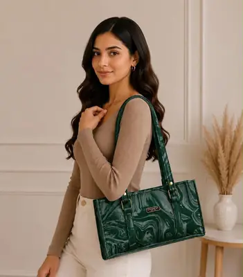 Women's Leather Plain Shoulder Bag
