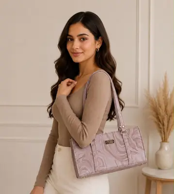 Women's Leather Plain Shoulder Bag