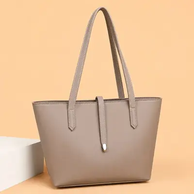 Women's Leather Plain Shoulder Bag thumbnail 2
