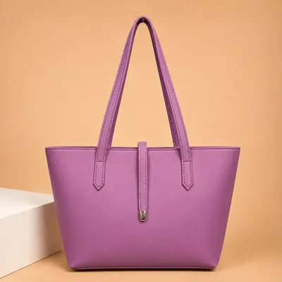 Women's Leather Plain Shoulder Bag
