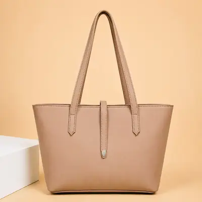 Women's Leather Plain Shoulder Bag